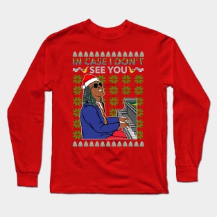 Stevie Wonder style ugly christ Long Sleeve T-Shirt